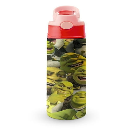 

ShrEk Small Water Bottle for Kid 12oz Insulated Bottles with Straw Lid Stainless Steel Tumbler Vacuum Cup Thermal Bottles