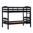 thumbnail image 1 of Walker Edison Transitional Twin-over-Twin Solid Wood Bunk Bed Frame in Black, 1 of 15