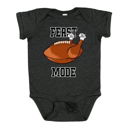 

Inktastic Thanksgiving Feast Mode Turkey Football Gift Baby Boy or Baby Girl Bodysuit
