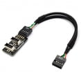 thumbnail image 4 of JSER Dual USB 3.1 Front Panel Socket Key-A Type-E to USB 2.0 9Pin 10Pin Mainboard Header Male Cable Extension Adapter, 4 of 7