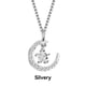 thumbnail image 3 of Sonducket Collar con colgante de luna y estrella, collares de circonita, decoración de cadenas, adornos ajustables, joyería para mujer, Ropa, zapatos y accesorios Miscelánea Plata, 3 of 6