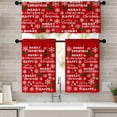 thumbnail image 3 of Christmas Kitchen Curtains 36 Inch Length, Red Christmas Curtain for Kitchen 3 Piece Set, Kitchens Window Curtains and Valances Over Sink for Kitchens Decoration cortinas para cocina de Navidad, 3 of 7