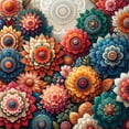thumbnail image 2 of Ambesonne Flower Duvet Cover Set, Contemporary Delicate Floral, King, Vermilion Teal Sea Blue, 2 of 5