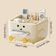 thumbnail image 5 of Bonita funda para caja de pañuelos, soporte para caja de pañuelos con patas y soporte para teléfono, dispensador de pañuelos multifuncional con compartimentos para organizar el escritorio en casa., 5 of 7