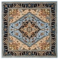 thumbnail image 2 of Safavieh Heritage York Oriental Wool Area Rug, Blue/Light Brown, 8' x 8' Square, 2 of 11