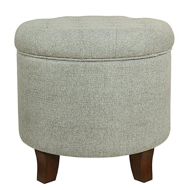 Homepop Boho Tufted Storage Ottoman Com Homepop Boho Tufted Storage Ottoman, Black Round Tufted Storage Ottoman