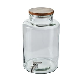 Better Homes& Gardens 2 Gallon Glass Dispenser with Acacia Wood Lid