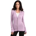 thumbnail image 2 of J. METHOD Women's Snap Button Cardigan Long Sleeve Knit Ribbed Sweater NEWJ181 Mauve S, 2 of 5