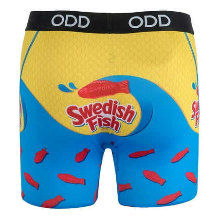 

Odd Sox Men s Novelty Boxer Brief Swedish Fish Graphic Print Pair Small