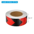 thumbnail image 2 of Cinta Reflectante Uxcell, Cinta Reflectante de Advertencia de 2"x82 Ft Impermeable para Camiones, Rojo Flecha Negro, 2 of 7