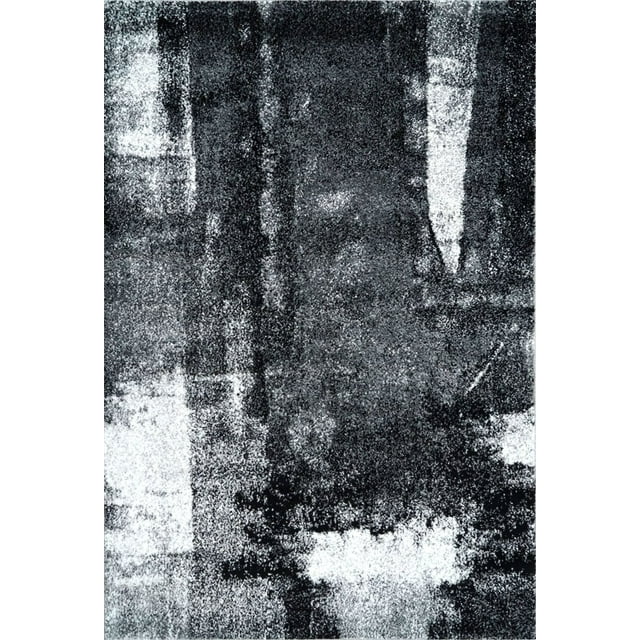 Ladole Rugs Tapis de Grande Taille Turquoise Bleu et Noir Gris pour Salon Patio