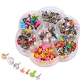 thumbnail image 3 of Metal Mini Brads Assorted Color Children Craft Making 1 Box 4.13x4.13x0.79 Inches, 3 of 8