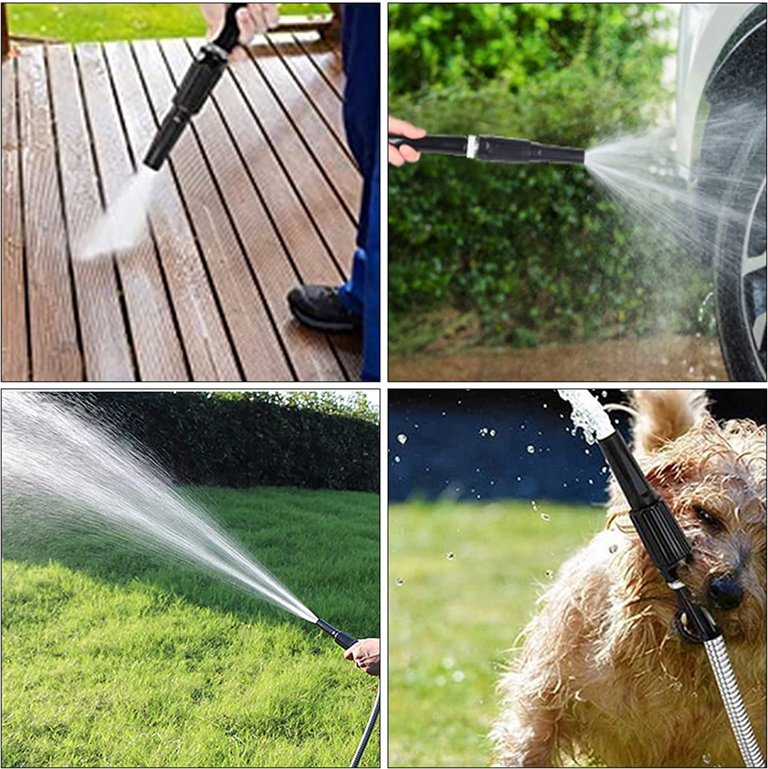 PET-U 50 FT 304 Stainless Steel Hose Flexible Lightweight Metal Garden Hoses Portable water pipe Suitable for Indoor and Outdoor
