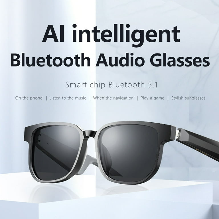 JQSTY Revolutionize Your Drive Bluetooth Eyewear for Safe Driving Smart Glasses with Ai Audio Women s Size One size Black
