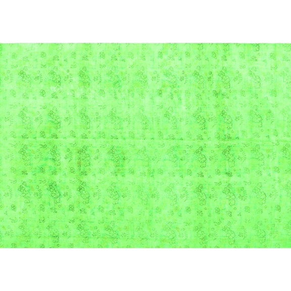 Ahgly Company Indoor Rectangle Persian Green Traditional Area Rugs, 5' x 7'