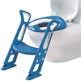 thumbnail image 1 of Potty Training Toilet Seat with Step Stool Ladder for Kids and Toddler, Sturdy Potty Ladder with Soft Padded Cushion for Boys and Girls by BlueSnail (Desert blue Leatherette Cusion), 1 of 7