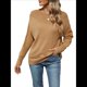 thumbnail image 2 of Suéteres Casuales de Larga para Mujer, Suéteres Sueltos de Punto Liso, Suéteres Tipo Jersey, Tops. Camello S, 2 of 10