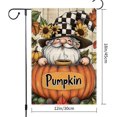 thumbnail image 3 of Fall Garden Flag Double Sided Burlap Outdoor Decor, Autunm Pumpkin Gnome Garden Flags Maple Leaves Vertical Yard Thanksgiving Rustic Seasonal Outside House Decoration 12x18 Inch, 3 of 6