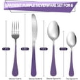 thumbnail image 7 of 24 Pieces Flatware Set, Stainless Steel Cutlery Set with Silverware Holder, Modern Eating Tableware Set Includes Dinner Knives Forks Spoons, Hanging Silverware Set Service for 6, 7 of 7
