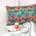 thumbnail image 4 of Honeii Hawaii Palms Print Pillow Cases,Plush Throw Pillow Covers,Decorative Pillowcase for Sofa, Couch, Living Room-14"x20", 4 of 6
