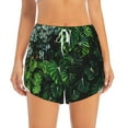 thumbnail image 2 of Gaeub Lush Foliage Green Plant Print Women's Athletic Shorts,High Waisted Running Shorts,Pocket Sporty Short,Gym Elastic Workout Shorts-X-Large, 2 of 7