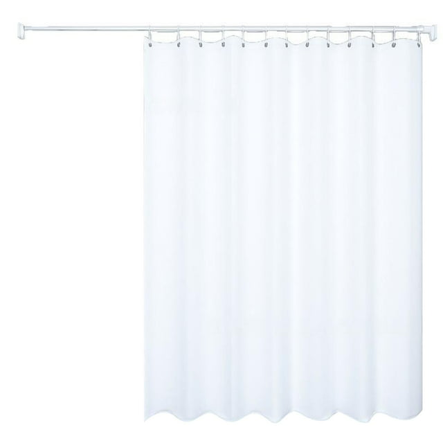 PEVA Fabric Shower Curtain Liner Bathroom Barrier with Reinforced Rustproof and Secure Weighted Hem Design