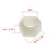 thumbnail image 2 of 20pcs Tuerca hexagonal, Métrico M10x1.25mm Tuercas hexagonales de nylon blancas, 2 of 3