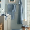 thumbnail image 3 of TOWN & COUNTRY EVERYDAY 6-Piece Textured Windowpane Set, 2-Bath Towels, 2-Hand Towels, 2-Washcloths, 100% Cotton, Plush & Absorbent 550GSM, Blue, 3 of 8
