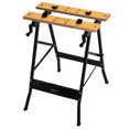 thumbnail image 1 of DURHAND Banc de Travail Pliable avec 4 Pinces Ajustables, Table de Scie de Charpentier, Surface en MDF, Cadre en Acier, Banc de Travail Portable Capacité de 100 Kg/220 Lb, 1 of 10