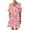 Pink#3, variant on Women's Short Sleeve V Neck Pocket Ruffle Sleeve Cherry Print Casual Dress S-2XL 95% Polyester 5% Spandex Stretchy Fabric Summer Dress Plus Size Daily Wear