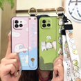 thumbnail image 2 of LYM-Phone Case For Samsung Galaxy A03 Euro/166mm, Dirt-resistant Phone Holder Anti-dust Fashion Design Anti-knock Kickstand Protective Lanyard Soft case Waterproof Wristband Silicone, 2 of 9