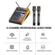 thumbnail image 2 of Mezclador de audio Mezclador de audio BT profesional de 4 canales con 2 micrófonos inalámbricos Consola de mezclas digital LED Amplificador incorporado con conexión USB EQ de 3 bandas Ajuste de reverb Abody  Mezclador de audio, 2 of 6