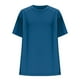 thumbnail image 4 of Camisas de Manga Corta para las Mujeres Casual Cuello Redondo Sólido, Mezcla de Algodón Moda de Verano Blusa Superior, 4 of 9