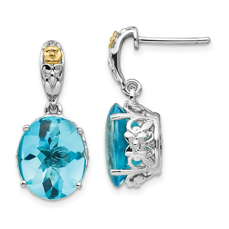 Men's topaz earrings deals