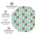 thumbnail image 3 of Yiaed Snail And Flower Print Leather Coasters for Drinks - Cup Coasters Coffee Table Kitchen Table Bar, Home & Office Gifts Handmade Drink Coasters-Octagon, 3 of 6