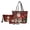 Christmas Snowflake Snowman, variant on ZUXONGSY Santa Claus Snowflake Christmas Tree Print Tote Bag with Large Capacity Cosmetic Bags Purse for Women PU Top Handle Satchel Set with Waterproof Makeup Pouch Credit Card Holder Wallet