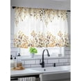 thumbnail image 4 of Sheer Curtains 45 inches Long 2 Panels Set Fall Floral Wildflower Plant Watercolor Berry Leaf Tiers Sheers Rod Pocket Small Window Short Curtains for Kitchen Cafe, Each 52" W x 45" L, 4 of 7