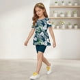 thumbnail image 6 of Grblisyd Girls Hawaiian Outfits Tops + Elastic Waist Shorts Clothing Sets Summer Clothes 1-13 Years, 6 of 6