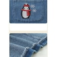 thumbnail image 5 of Bellafa Toddler Girl Christmas Jean Dress Long Sleeve Fall Winter Cotton Casual Denim Shirt Dresses 2-7Years Kids Button Back Dress, 5 of 8