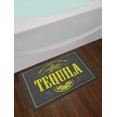 thumbnail image 2 of Tequila Bath Mat, Vintage Alcohol Themed Design with Typography and Lime Slice, Plush Bathroom Decor Mat with Non Slip Backing, 29.5" X 17.5", Grey Yellow Green, by Ambesonne, 2 of 2