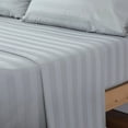 thumbnail image 7 of Cotton Full Flat Sheet Only, 600 Thread Count 100% Egyptian Cotton Top Sheet 1Pcs, Cool & Breathable Flat Bed Sheets Wrinkle, Fade, Stain Resistant (Grey Stripe Full), 7 of 7