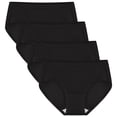 thumbnail image 6 of Linkshare Women's Cotton Underwear Mid Waisted Full Coverage 4-Pack Ladies Panties, 6 of 8