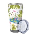 thumbnail image 2 of Zufioo Cartoon Frogs Print 20OZ Stainless Steel Car Cup, Direct Drinking Mouth Straw Mouth Insulation Cup, Suitable for Outdoor, Office, Car-Without Straw, 2 of 8