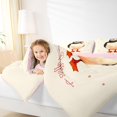 thumbnail image 3 of Castle Fairy Cute Vintage Single Puffin Print Full Size Bedding Sets 7 Pieces,Pink Star Script Cream Background Art Full Size Bed in a Bag,Blush Cream,Pink Reversible, 3 of 7