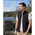 thumbnail image 4 of Men Vests Lightweight Golf Vest Windproof Sleeveless Casual Jacket Outerwear for Travel Sport Pocket, 4 of 8