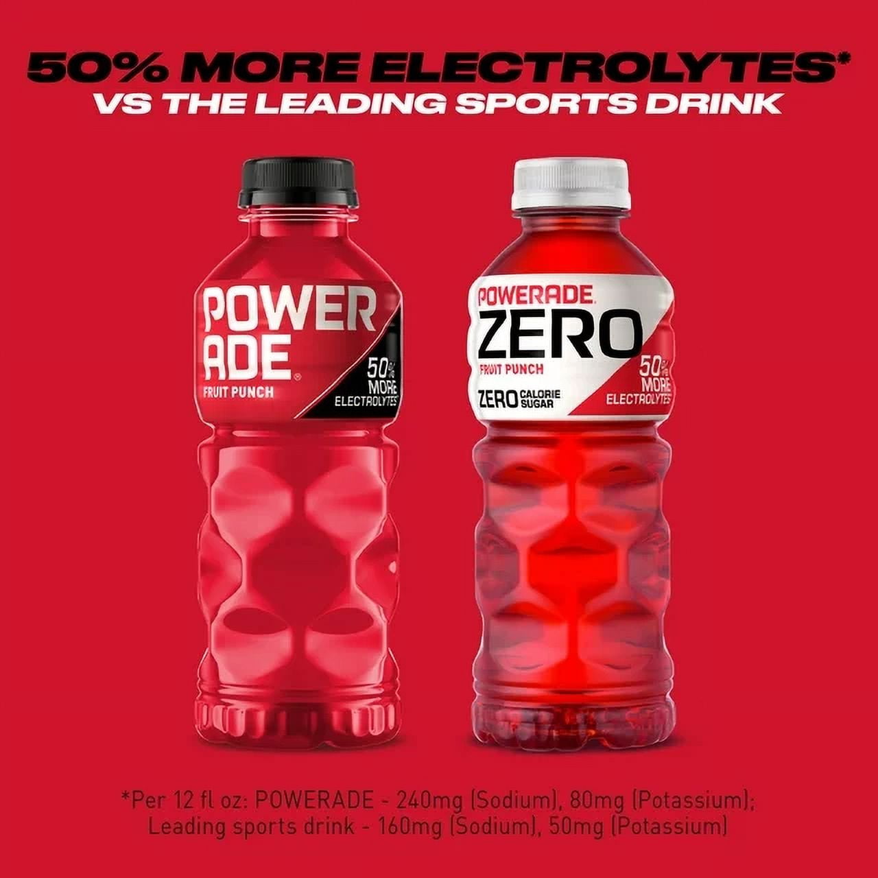 POWERADE Zero Red Fruit Punch, 20 Oz Bottle