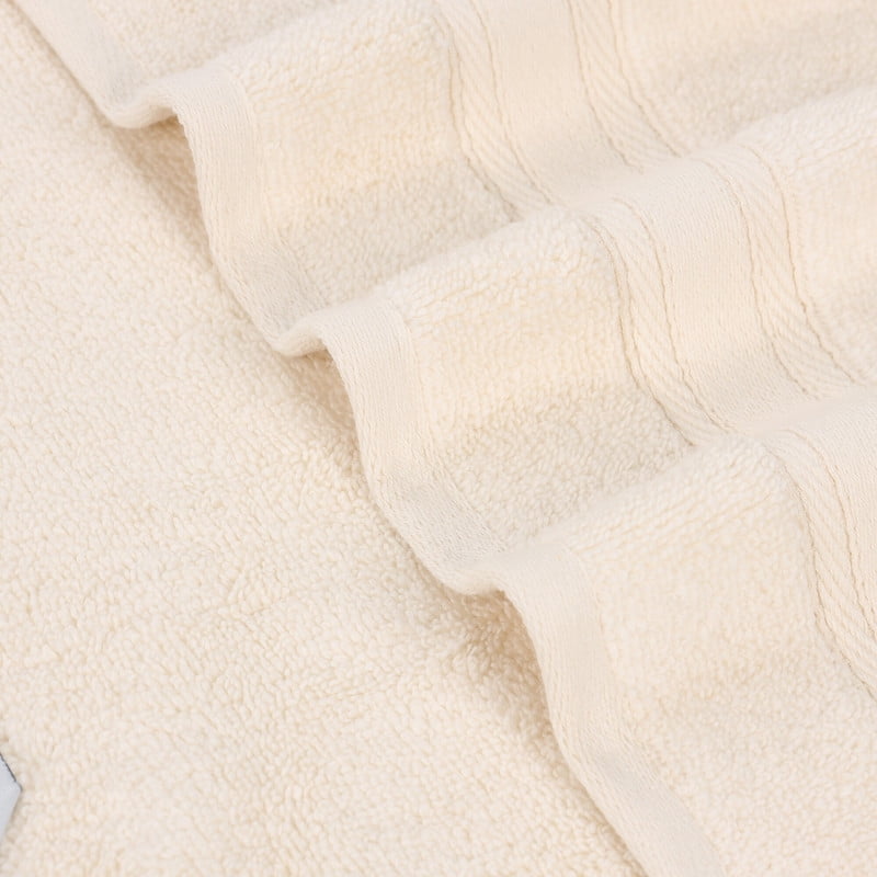 Superior Belmont 9 Piece Zero Twist Towel Set, Ultra Soft Cotton Towels, Ivory