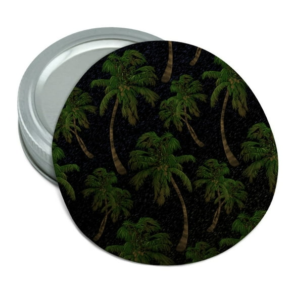 Palm Trees Night Sky Pattern Round Rubber Non-Slip Jar Gripper Lid Opener