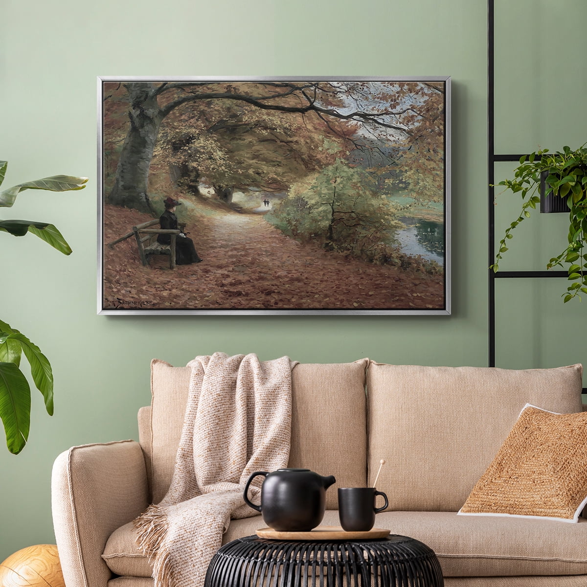 Vintage Landscape-CCCXXII By Wexford Home Framed in Silver Wood Gallery Wrapped Canvas 25 in. x 37 in.