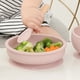 thumbnail image 2 of Cuchara de silicona de grado alimenticio Juego de tenedores Cuchara para comer para bebés Cuchara de silicona con mango de madera para niños Vajilla de alimentos complementarios, 2 of 5